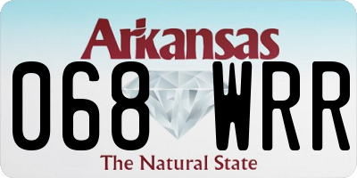 AR license plate 068WRR