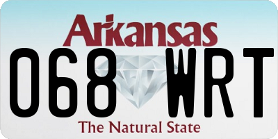 AR license plate 068WRT