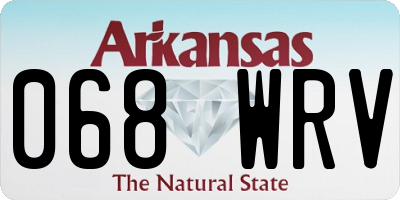 AR license plate 068WRV