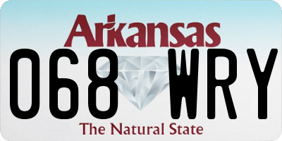 AR license plate 068WRY