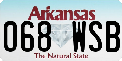 AR license plate 068WSB