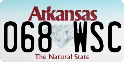 AR license plate 068WSC
