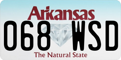 AR license plate 068WSD