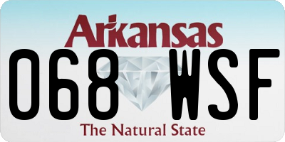 AR license plate 068WSF