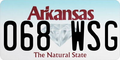 AR license plate 068WSG