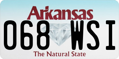 AR license plate 068WSI