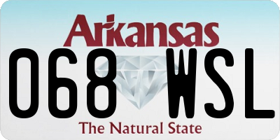 AR license plate 068WSL