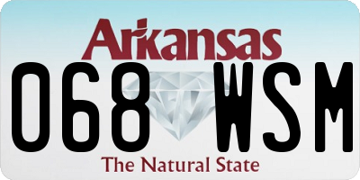 AR license plate 068WSM