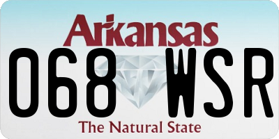 AR license plate 068WSR