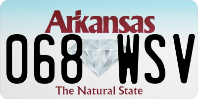 AR license plate 068WSV