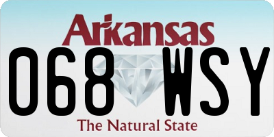 AR license plate 068WSY