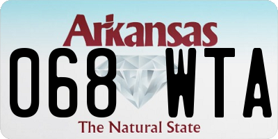 AR license plate 068WTA
