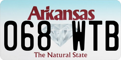 AR license plate 068WTB