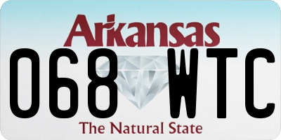 AR license plate 068WTC