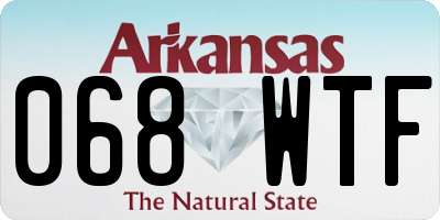 AR license plate 068WTF
