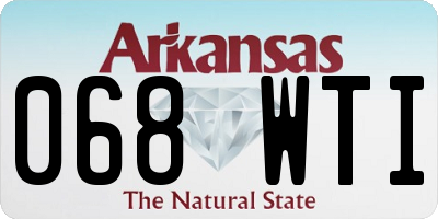 AR license plate 068WTI