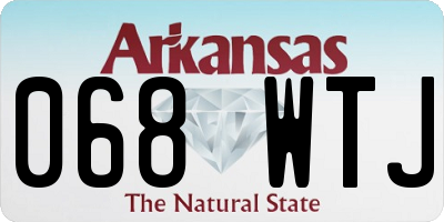 AR license plate 068WTJ