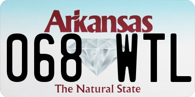AR license plate 068WTL