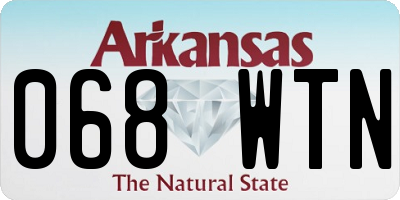 AR license plate 068WTN