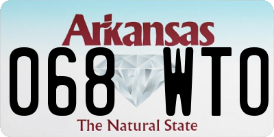 AR license plate 068WTO