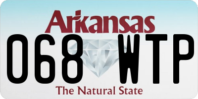 AR license plate 068WTP