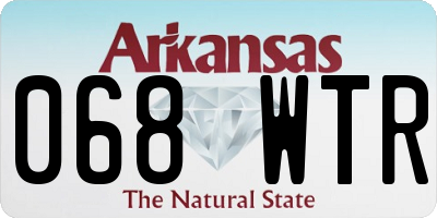 AR license plate 068WTR