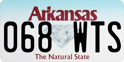 AR license plate 068WTS