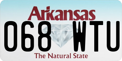 AR license plate 068WTU