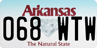 AR license plate 068WTW