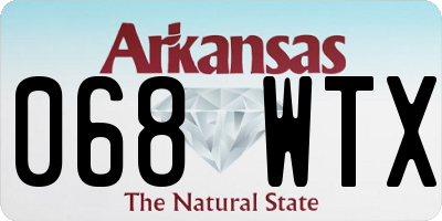AR license plate 068WTX