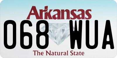 AR license plate 068WUA