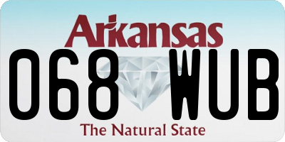 AR license plate 068WUB