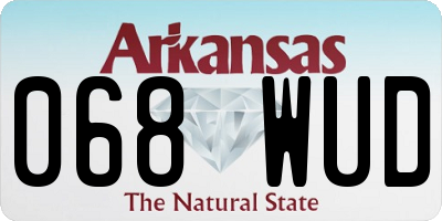 AR license plate 068WUD