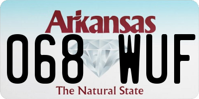 AR license plate 068WUF