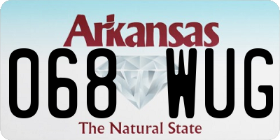 AR license plate 068WUG