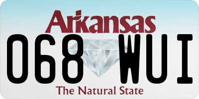 AR license plate 068WUI