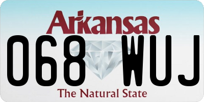 AR license plate 068WUJ