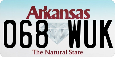 AR license plate 068WUK