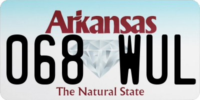 AR license plate 068WUL