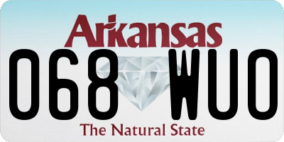 AR license plate 068WUO