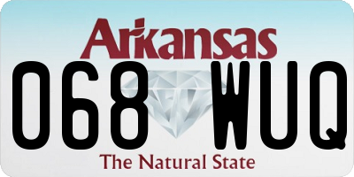 AR license plate 068WUQ