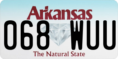 AR license plate 068WUU