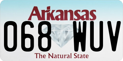 AR license plate 068WUV