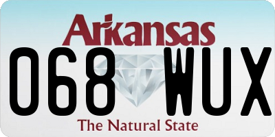 AR license plate 068WUX