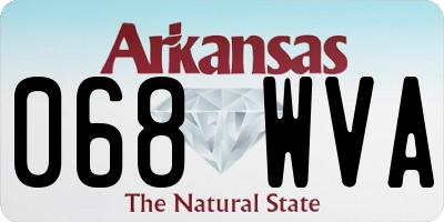AR license plate 068WVA