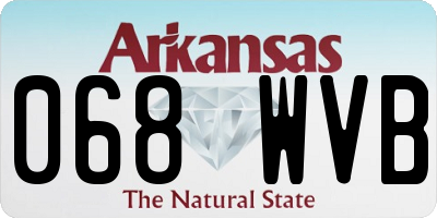 AR license plate 068WVB