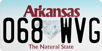 AR license plate 068WVG