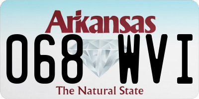 AR license plate 068WVI