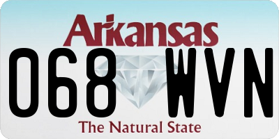AR license plate 068WVN