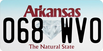 AR license plate 068WVO